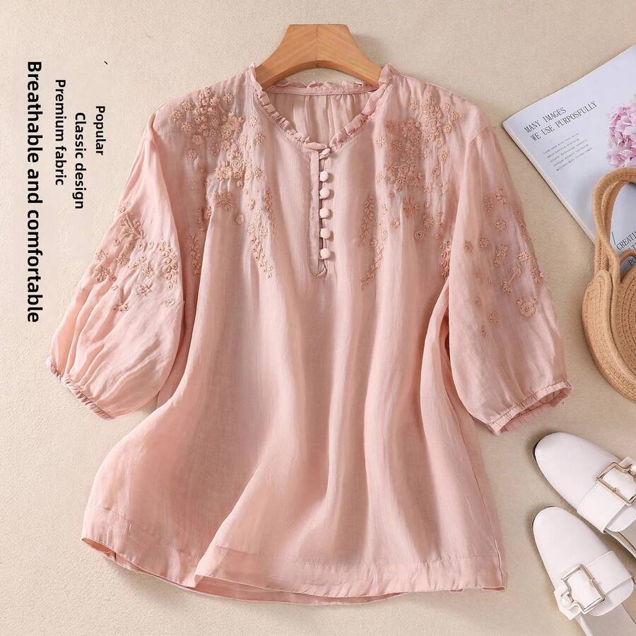 Women Blouses & Shirts - Rose - View 1