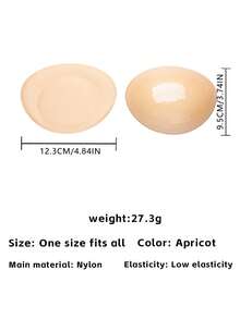 2pcs Soft & Breathable Adhesive Bra Pads, Invisible Lift Cups With High Elasticity Material For Women, Suitable For Sports, Yoga, Party, Photography, Backless Dresses, Swimwear - Apricot - View 4