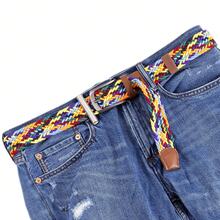Unisex Multicolor Woven Waist Belt, Assorted Color Options Stylish Braided Strap As Wardrobe Essential Everyday Outfit Matching, Durable Well-Crafted Woven Construction Delivers Long-Lasting Wear And Stable Shaping, Classic Y2K Inspired Design Fits Seamlessly With Shorts, Trousers And Casual Daily Attire, Flexible Comfortable Fit Suits Different Body Shapes And Dressing Styles, Sleek Casual Elevates Simple Outfits With Layered Fashion Sense, Lightweight Easy-To-Match Design Daily Leisure, Casual Outings And Routine Styling, Timeless Wardrobe Accessory With Retro Vibe, Delicate Practical Choice Holiday Occasions, Thoughtful Present Sharing With Friends And Heartfelt Mother'S Day Gifting - Seven Colors - View 9