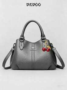 Dedoo 2026 High-Quality Luxury Designer Mother's Day Handbag, Large Capacity Solid Color Crossbody Bag - Grey - View 3