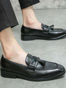 Zapatos versátiles para hombres, casual, de negocios, formales, para conducir, de oficina, de ocio, transpirables, adecuados para banquetes, eventos sociales, tallas grandes - Negro - Ver 7