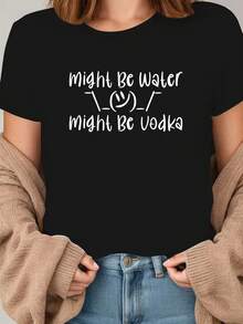 It Could Be Water Or Vodka - a Fun Graphic Tee, a Must-Have for Trendy Outfits - Negro - Ver 2