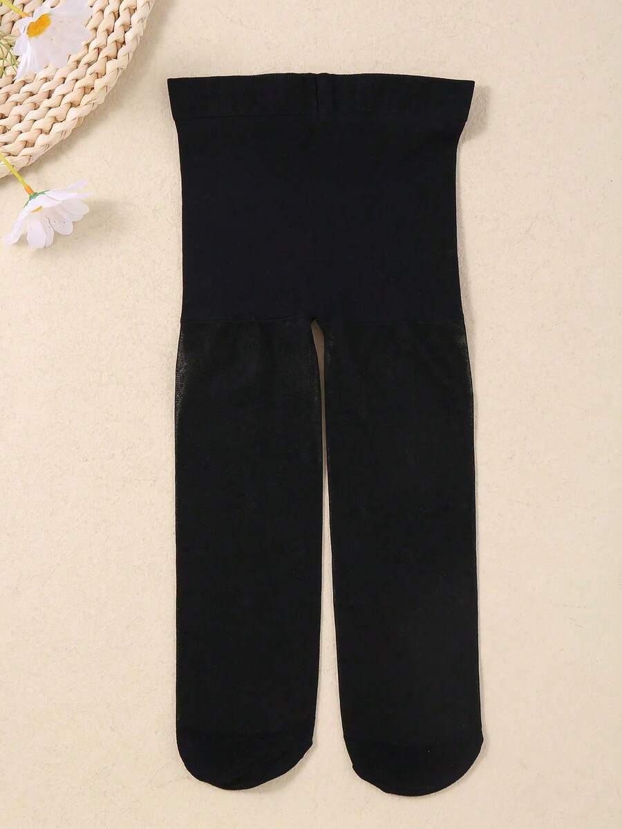 1件黑色女婴/幼儿樱桃提花薄纱打底裤,柔软轻盈,夏季必备,儿童节假期必备,童装 - 彩色 - 查看 1