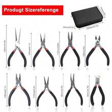 1 Set Of 8pcs Multi-Functional Mini Pliers, Forged High Carbon Steel With Plastic Handles, Suitable For Jewelry DIY, Craft Making, Small Precision Crafts, Accurate Tool Kit - Multicolor - View 5