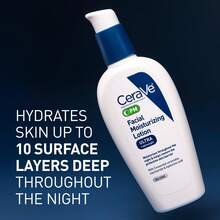 CeraVe PM Facial Moisturizing Lotion – Night Cream With Ceramides, Hyaluronic Acid & Niacinamide – Ultra Lightweight Oil-Free Face Moisturizer, 3 Oz - Hyaluronic Acid - 查看 3