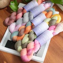 3pcs Ombre Dyed #7 Lace Yarn, Baby Yarn For Spring/Summer Shawl, Short Sleeve Dress Knitting, Crochet Materials - 3-pack - View 3