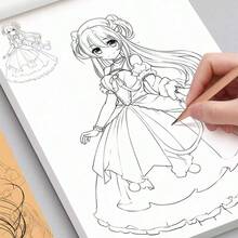 Bộ 1/2 cuốn sổ tay A4 họa tiết hoa anh đào, sổ tay trắng, sổ phác thảo và vẽ, sổ tay đa năng dành cho học sinh, sổ vẽ tranh trắng. - A4 trống - Xem 5