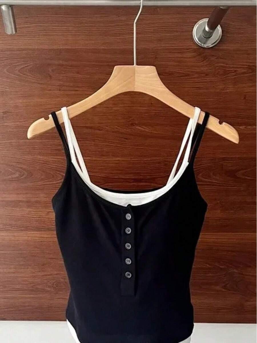 Women Tank Tops & Camis - 黑色 - 查看 1
