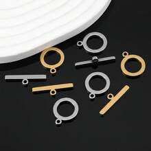 5 chiếc khóa vòng tròn bằng thép không gỉ đánh bóng, thích hợp để tự làm đồ trang sức, phụ kiện cho vòng cổ và vòng tay. - khóa thép không gỉ - Xem 3