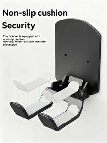 Adjustable Solid Color 2-In-1 Game Controller Holder & Headphone Hook, Wall-Mounted Foldable No Drilling Design, Includes Universal Hook, Easy Installation, Practical Hook, ABS Material, Suitable For Home Or Dorm Storage, Bedroom Accessories, Shelves, Mother's Day Birthday Gift Celebration - Multicolor - View 5