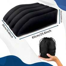 Beinkissen, Aufblasbare Keilkissen Zur Beinhebung Und Beinstützkissen Verfügen Über Ein Ergonomisches 45°-Neigungsdesign Für Optimale Beinunterstützung. Sie Eignen Sich Als Hüftkissen, Rückenkissen, Fußstützen Etc. Und Sind Für Rücken, Beine Und Füße Geeignet. Ideal Für Zuhause, Büro Und Auto. - Schwarz - Übersicht 3