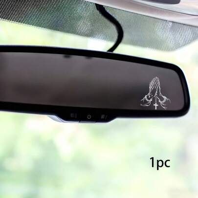 1/2/5pcs Praying Hands Gesture Sticker,Suitable For Laptop, Water Bottle, Tumbler, Phone Case, Tablet, Notebook, Planner, Journal, Car Window