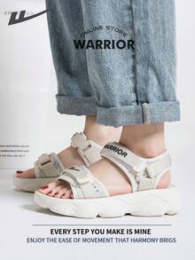 Warrior 夏季女士运动凉鞋，舒适柔软鞋底，时尚百搭，低调风格，休闲百搭，适合户外旅行、通勤、多种场合的沙滩漫步。 - 米色 - 查看 7