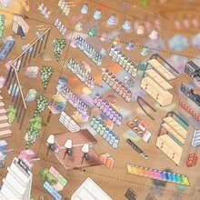 24 Sheets/Bag Sticker Book, Miniature Scenery Building Themed Goods, Scrapbook Supplies, Notebook Accessories, Decorative Cards, Photo Frames, Computers, Phone Cases, Water Cups, Junk Magazines, Pencil Cases, Suitcases Stickers Scrapbooking - Sticker Book - View 11