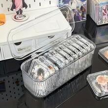 透明壓克力美甲收納盒附蓋－防塵桌面展示盒，適用於假指甲、美甲配件－收納籃與容器、珠寶收納盒、手鍊與耳環展示盒 - 彩色 - 查看 2