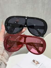 2pcs Women Classy Aesthetic Vintage Cool Personalized Modern Simple Style Fashion Eyeglasses For Outdoor Travel Daily Life Street-Photography Musical Festival Outdoor Casual Activities Driving Camping Accessories - Multicolor - View 8