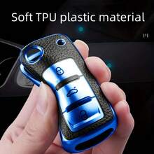 1pc Car Key Protector Case, 360 Degree Full Coverage Protection Against Dust And Drops, Suitable For Jetta, Beetle, Tiguan, Passat And Other 3-Button Keys - Key Shell - View 9