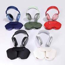 Solid Color Material Leather Compatible With Airpods Max Headphones Earcup Cover Protective Case Shockproof And Drop-Resistant Faux PU Leather Headphone Cases Spring Easter Gift - Multicolor - View 5