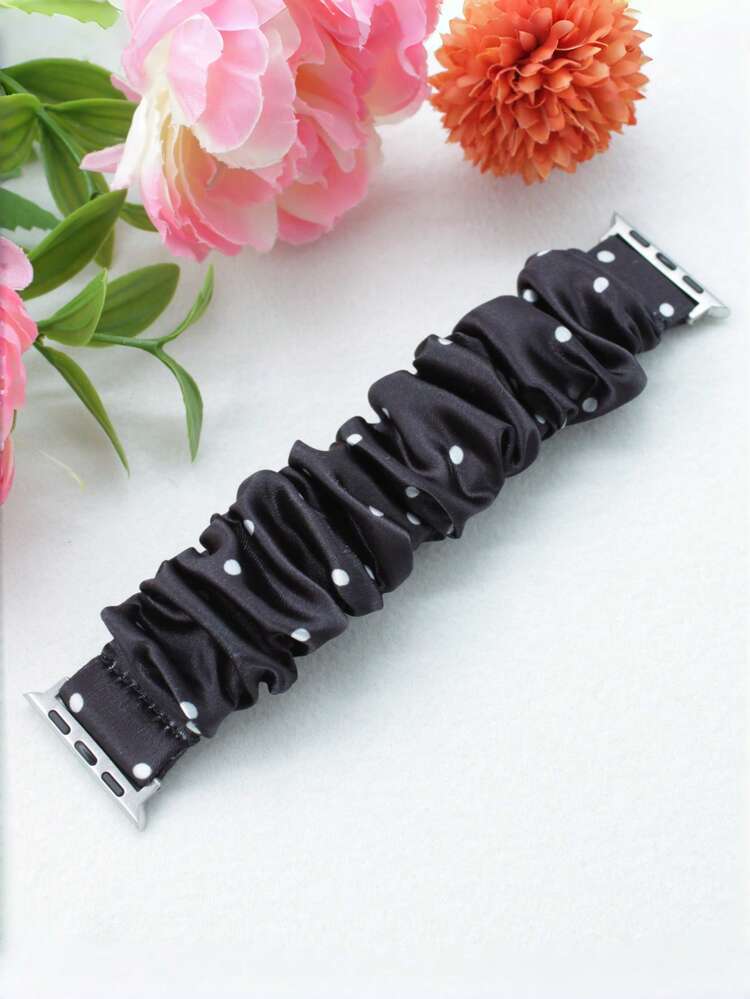 1個波點彈性髮圈，適用於38mm/40mm/41mm/42mm/44mm/45mm/46mm/49mm，兼容Ultra/SE/S10/S9/8/7/6/5/4/3/2/1，適合春夏秋冬，時尚優雅，易於佩戴，適用於工作、約會、聚會、運動 - 常規款 - 查看 15