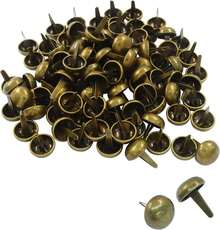 Unlorspy 200Pcs Bronze Durable Metal Bag Feet Studs, Decorative Purse Feet Nailheads Stylish Handbag Feet, Spike Nailheads For Leather Craft/DIY Enthusiasts - ColorA - View 5