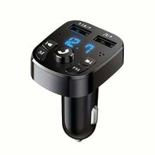 Bluetooth 5.0 Car MP3 Player, Dual USB Fast Charging, FM Transmitter, USB Flash Drive Adapter Car Kit - Black - View 10