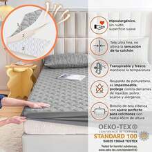 Waterproof Mattress Protector King Size - Grey - View 4