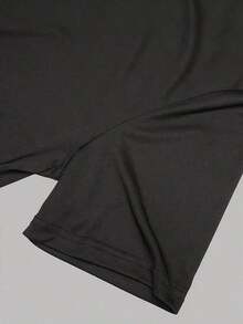 Camiseta algodón mujer estampado flor de durazno en acuarela detallada, versátil para look primaveral diario - Negro - Ver 3