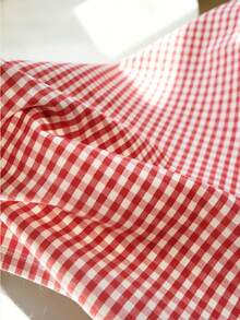 1pc Red Plaid Tablecloth, Classic Retro Holiday Atmosphere Photography Backdrop, Suitable For Holiday Decor And Home Use - Multicolor - View 5