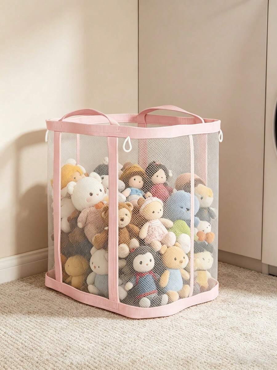 1/2件可折疊玩具收納袋,嬰兒房,玩具收納袋,新生兒必需品,玩具收納,育兒室裝飾,女孩臥室,幼兒玩具,旅行必需品 - 彩色 - 查看 1