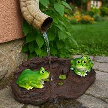 Outdoor Landscape Decorative Drain Outlet Frog Decor, Suitable For Outdoor Courtyard Fountain Display, Resin Small Animal Decoration - A - View 2