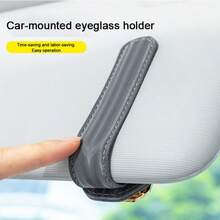 1pc Car Fashion Glasses Clip, High-End Unisex Automotive Interior Sun Visor Glasses Storage Holder - Car-mounted - View 6