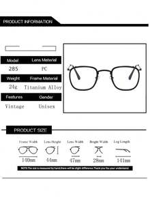 1 Pair New Luxury Brand Vintage Titanium Alloy Eyeglasses, Unisex Oval Engraved Flat Lens Glasses - A - View 5