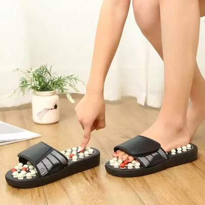 Reflexology Slippers - Plastic Acupressure Massage Design To Support Arch And Heel, Relieve Back And Knee Pressure. A Relaxing Gift For Parents, Providing Foot Massage And Warmth. Suitable For Friendship Day, Pet Themed Events, Carnivals, Footwear, Spring/Summer Essentials, Bridesmaid Gifts, Home Decor