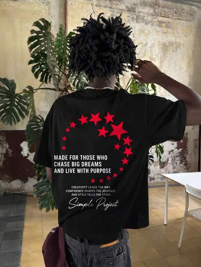 Men's New Fashion Hip Hop Print T-Shirt
