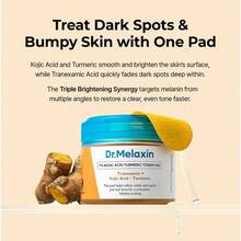 [Dr.Melaxin Official] Dr.Melaxin Kojic Acid Turmeric Skin Care Set - TX Toner Pads + Exfoliating Peel Shot Spray For Dark Spots, Even Skin Tone, Hyperpigmentation, KP Bump Eraser, Korean Skincare Duo - Collagen - Xem 6