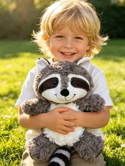 1pc 30cm/11.81in Plush Raccoon Doll, Adorable Fluffy Raccoon Stuffed Animal With Thick Tail And Belly, Suitable For Student Dorm Decor, Bedroom Living Room Decoration, Cute Raccoon Doll As Warm Birthday Gift For Best Friend, Kids Birthday Surprise, Valentine's Day Present