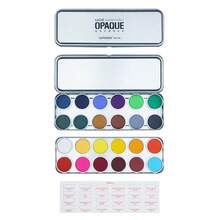 24 Colors Semi-Moist Classic Opaque Watercolor Paint Set, Professional Artist Beginner Amateur Hobby Painting Supplies - Sets - View 9