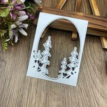 1pc Winter Forest Streetlight Carbon Steel Die Cut, Holiday Theme Stencil For Handmade Spring Cards & Scrapbook Embellishments - Silver-white - View 8