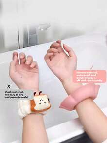 1 Pair Waterproof Silicone Wristbands, Suitable For Washing Face Or Makeup To Prevent Splashing, Great For Women And Students, Also Can Be Given As Christmas, Holiday Or Birthday Gifts - Multicolor - View 7