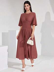 Women Short Dresses - Red - View 4