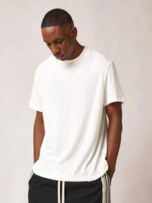 Camiseta Básica de Manga Corta y Corte Ajustado - Blanco - Ver 6