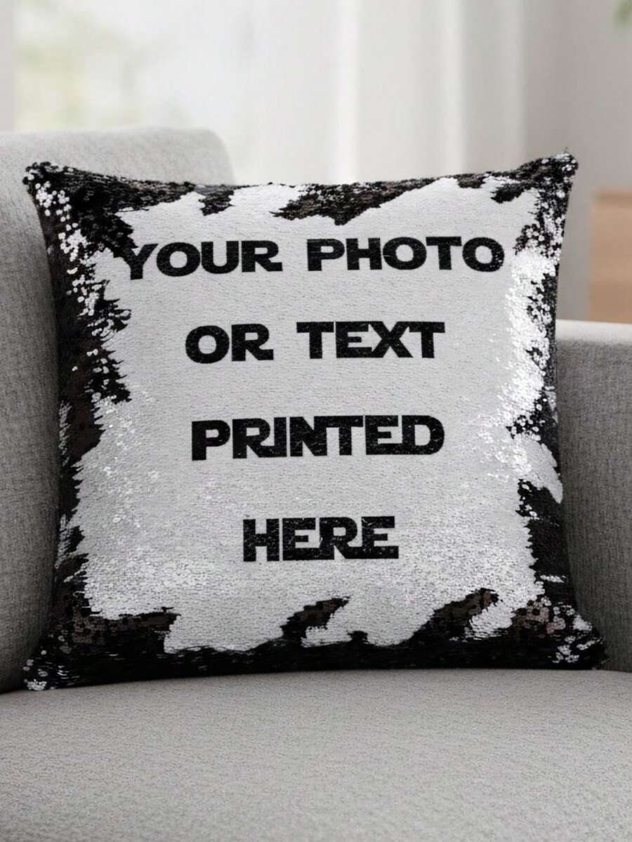 1 pieza Funda de almohada de felpa personalizada, funda de cojín cuadrada con gráfico personalizado apta para la decoración del hogar en la sala de estar o el dormitorio, sin incluir el relleno de la almohada - Multicolor - Ver 1