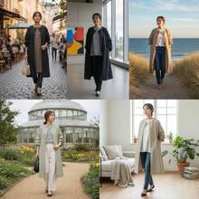 春服 トレンチコート レディース 新しいロングコート シャツワンピース 軽量 バルーン袖フレアーコート 薄手 軽やかな着心地 着回し力 柔らかな肌触り 薄手 着回し力 体型カバー ゆったり 大きいサイズ おしゃれ 着痩せ 通勤 カジュアル 春 秋 柔軟性 実用性 - グリーン - チェックする 8