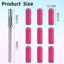 100 Pcs (240 Grit Pink) Small Sanding Bands Nail Drill Bit,Nail Drill Bits,Extreme Fine Grit Mini Sanding Band,Nail Bits,Upgrade 3.1mm Mandrel Bits,Professional Nail Drill Bit For Acrylic Nails - ColorA - View 5