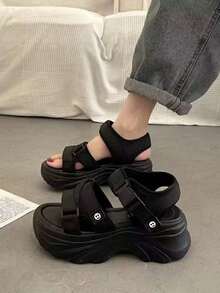 Women Platforms & Wedge Sandals - Black - View 6