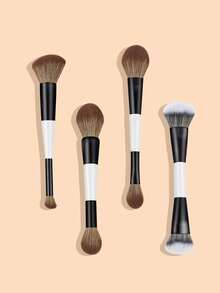 4pcs Multi-Functional Makeup Brushes Set, Including Blush Brush, Foundation Brush, Powder Brush, Highlighter Brush, Concealer Brush, Suitable For Girls And Women,Brush Set,Makeup Brush Kit,Make Up Brush Set,Make Up Set Complete,Makeup Brush Set,Complete Makeup Kit,Brush Kit,Brushes Makeup Set,Makeup Gift Set - Black and White - View 12