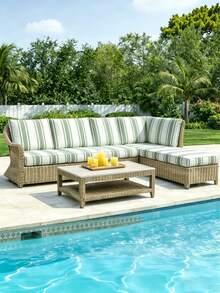 1 chiếc vỏ đệm ghế sofa bằng lụa sữa kẻ sọc, độ co giãn cao, chống bụi, có thể giặt được, dùng được trong nhà và ngoài trời, bán lẻ từng chiếc. - Nhiều màu - Xem 5