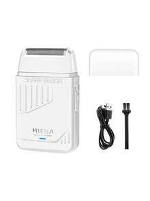 HIENA 5-In-1 Professional White Electric Hair Clipper Set, Cordless Electric Hair Trimmer, Beard Trimmer, Shaver, Nose Hair Trimmer, Hair Cutting Cape And Guide Comb, USB Rechargeable, LED Display, Men's Grooming Kit, Father's Day Gift, Birthday Gift For Men - View 10
