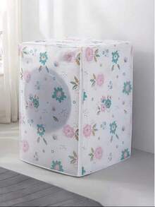 1pc Floral Pattern Washing Machine Cover - Universal Top Load Washer Dust Cover, Easy Clean Fabric, Decorative Floral Appliance Cover Suitable For Laundry Room, Home Decor, Pet Hair And Dust Protection (Fits Most Brands) - Multicolor - View 11