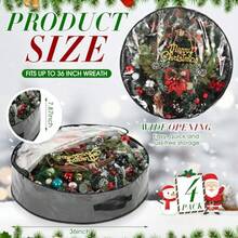 Decorative Wreath Storage - Gray - View 3